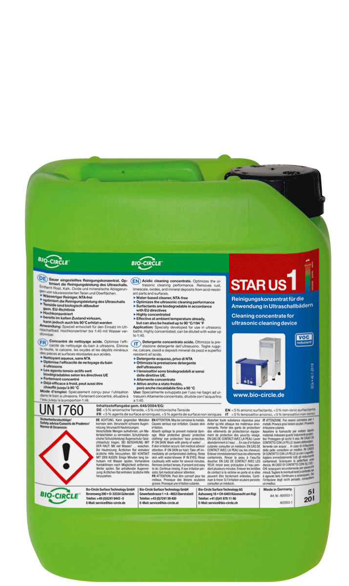 BIO-CLEAN CONCENTRATED ULTRASONIC CLEANING FLUID 1 LITRE